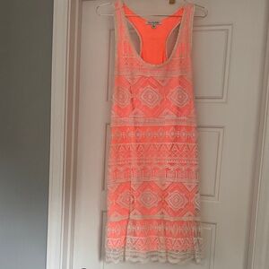 American Eagle Outfitters Vibrant Coral Lace Backless Dress - Size S - NWT
